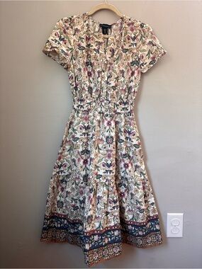 Cynthia Rowley Cream and Multicolor Floral Dress